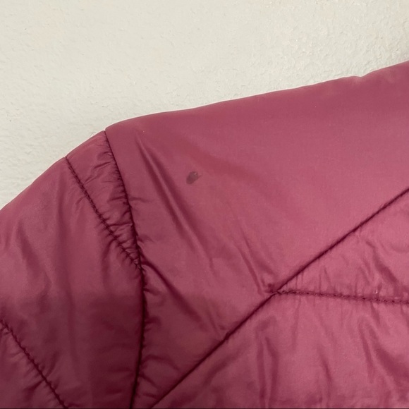 Patagonia womens maroon nano puff trench jacket sz.M/L missing size tag flawed - Picture 9 of 9